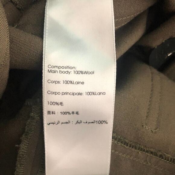 3.1 Phillip Lim 100% Wool Ankle Olive Green Women's Pants 4 - Picture 10 of 14